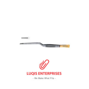 Cushing Dressing Forceps - Bayonet, Tungsten Carbide Serrated