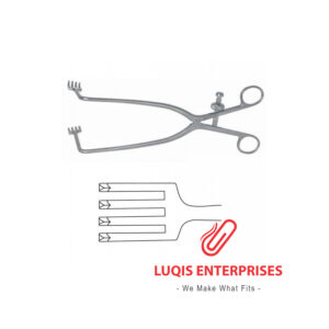 Deep Gelpi Self Retaining Retractor, Angled 90 Degree with 4 Sharp Prongs