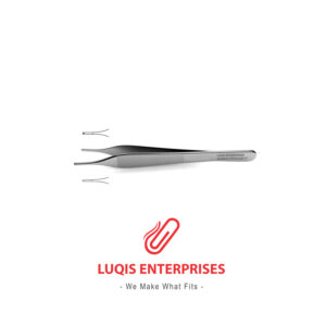 Adson Micro Suture Forceps - w/ tying platform, 0.9 mm tips