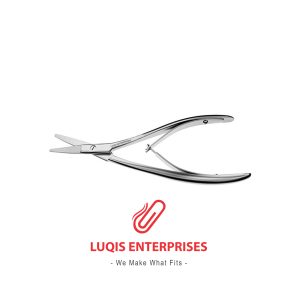 Cottle Septum Scissors, angled handles, serrated blades