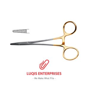 Neivert Needle Holder - TC Serrated Jaws, One Angled Ring