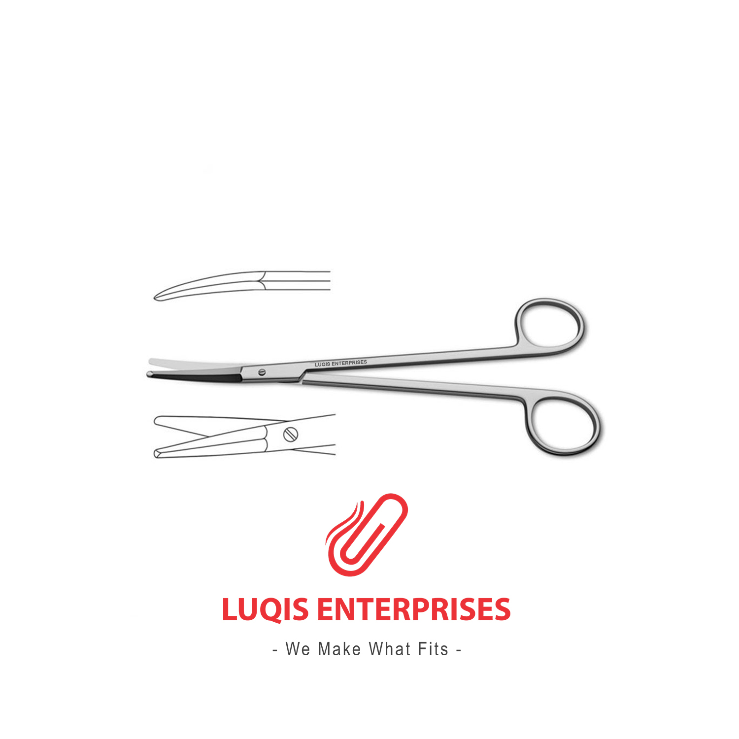 Boettcher Tonsil Scissors - Curved Serrated Supercut