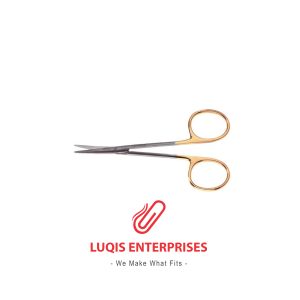 Strabismus Scissors - Serrated Tungsten Carbide, Blunt Tips