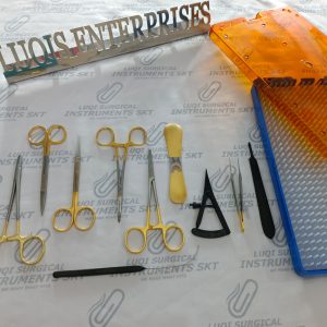 Blepharoplasty Instruments Set With Plastic Tray