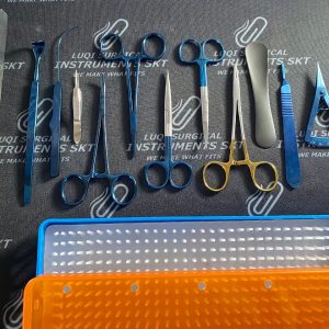 Blepharoplasty Instruments Set With Plastic Sterilization Tray Included Silicone Mat