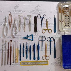 Blepharoplasty Instruments Set With Stainless Steel Box