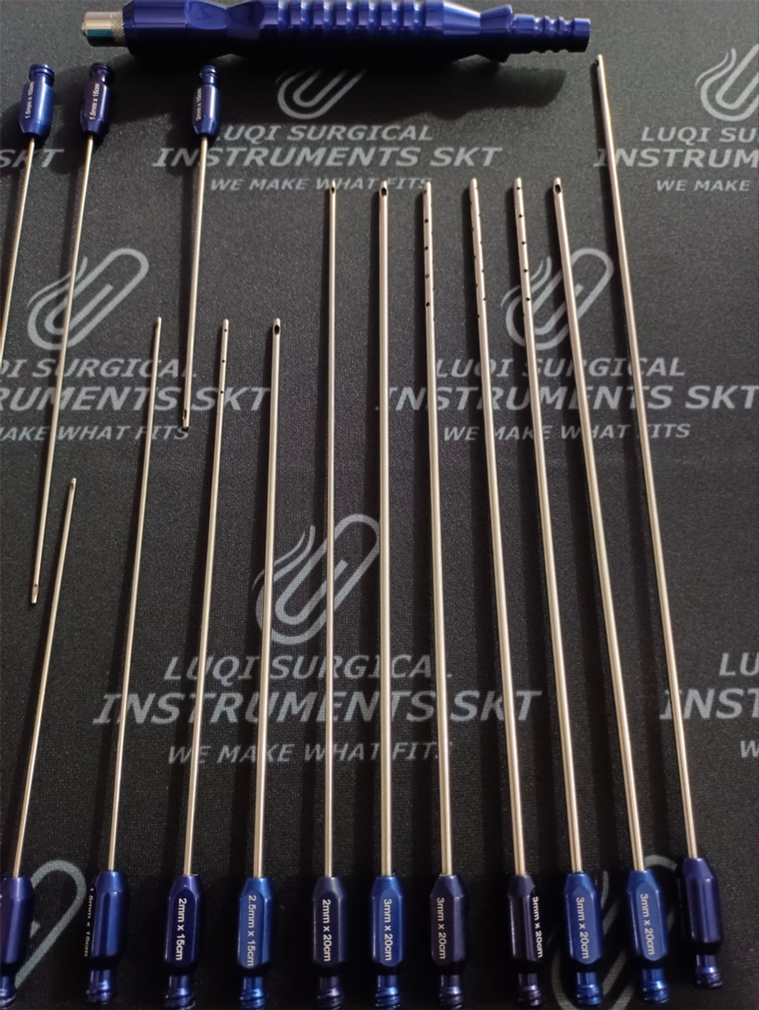 Face Fat Transfer Luer Lock Cannulas Set