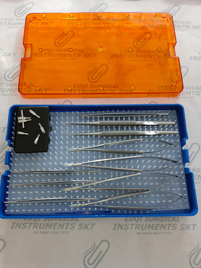Complete Micro Instruments Set With Tray Included Silicone Mat