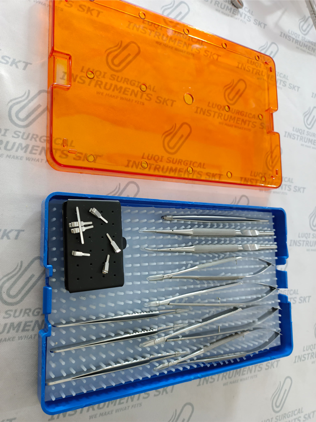 Complete Micro Instruments Set With Tray Included Silicone Mat