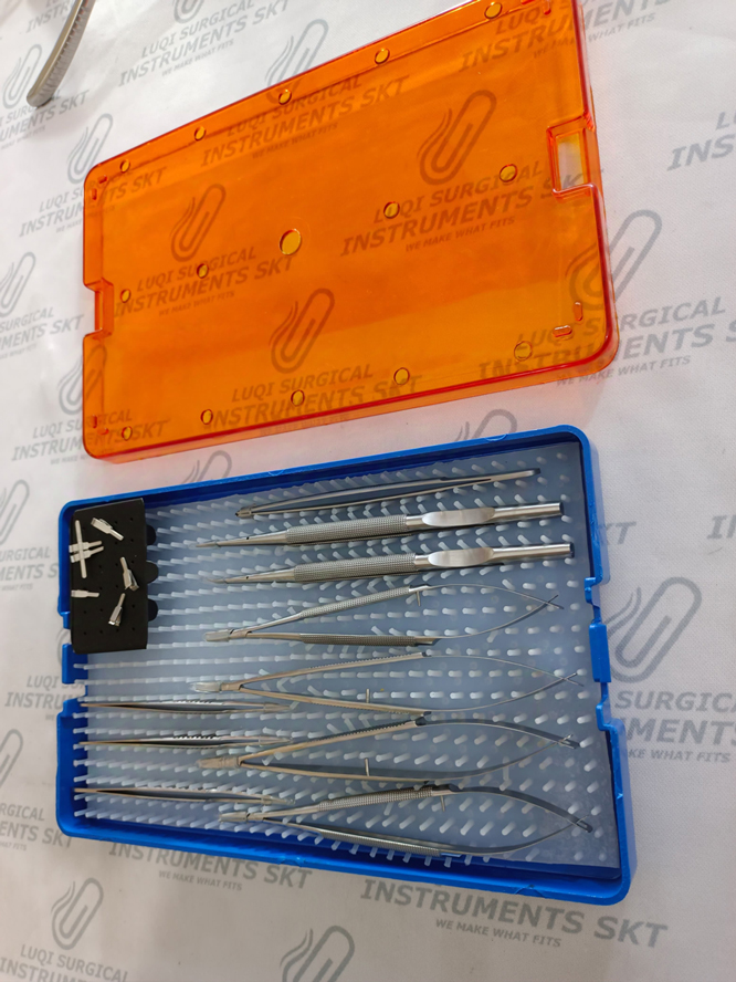 Complete Micro Instruments Set With Tray Included Silicone Mat