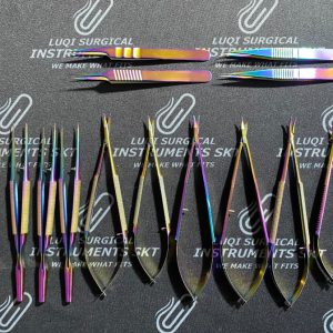 Multi Colour Ultra Fine Micro Instruments Set With Box Included Silicone Mat