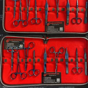 Small Surgical Instruments Set – Blue Titanium Coated