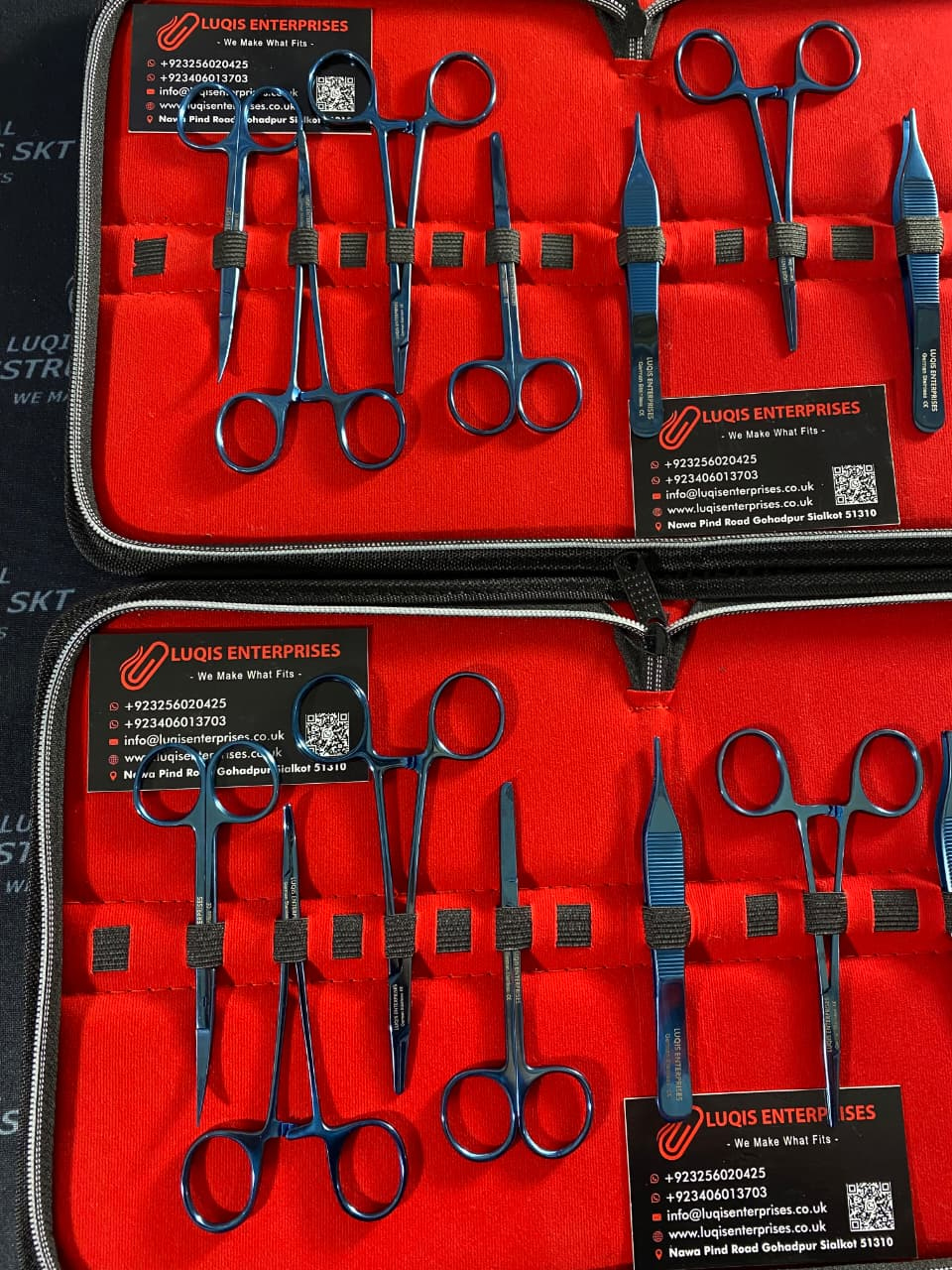 Small Surgical Instruments Set – Blue Titanium Coated