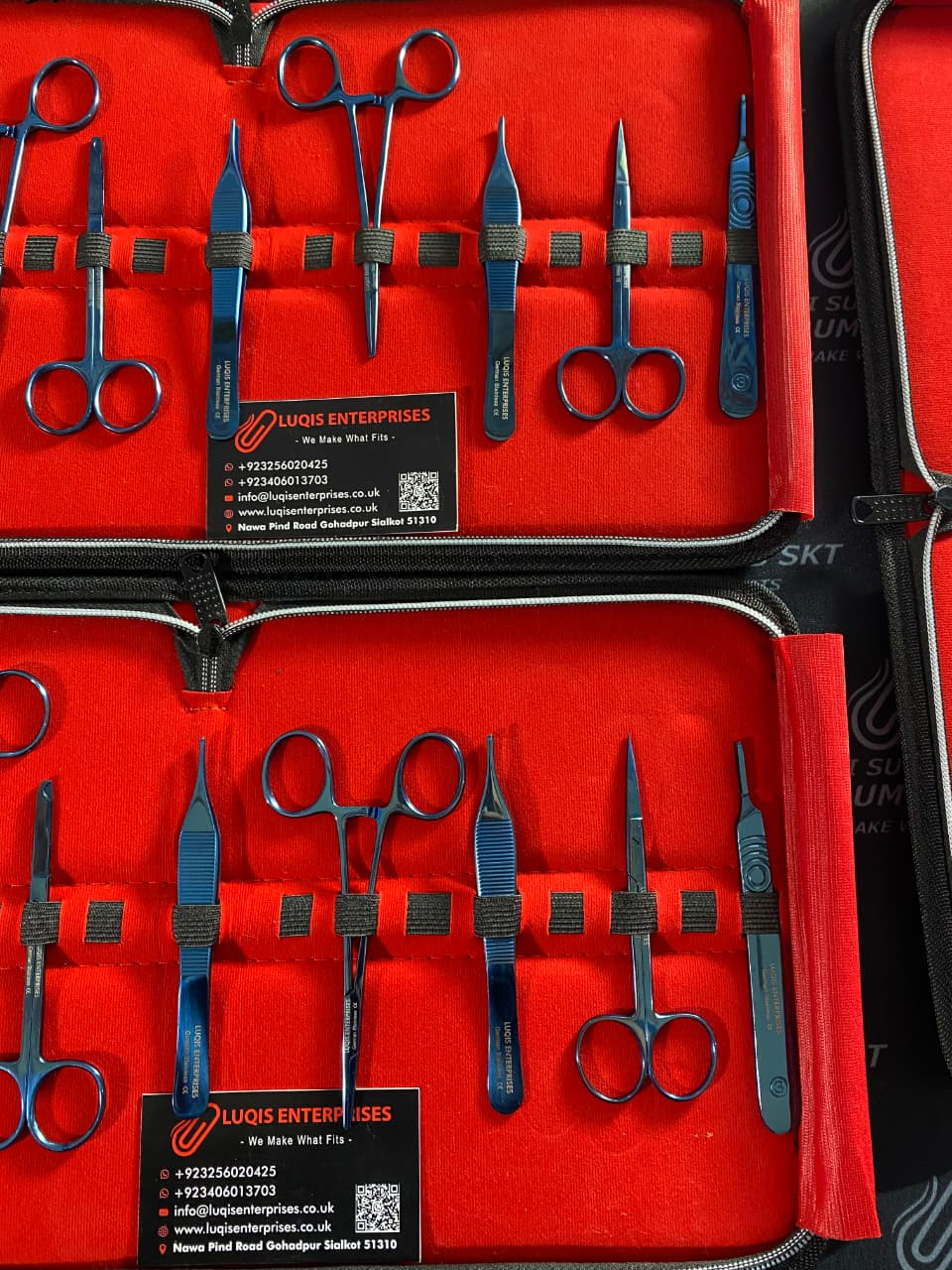 Small Surgical Instruments Set – Blue Titanium Coated