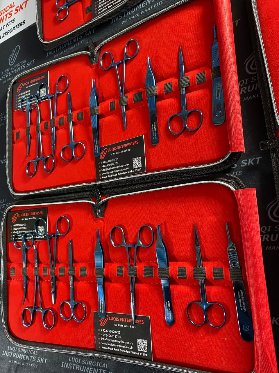 Small Surgical Instruments Set – Blue Titanium Coated