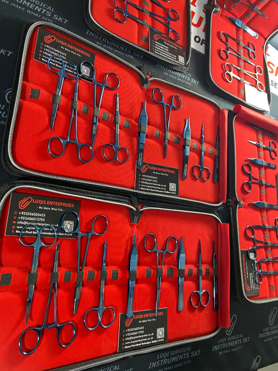 Small Surgical Instruments Set – Blue Titanium Coated