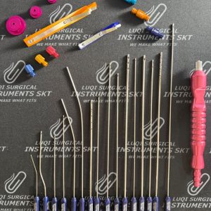 Fat Transfer Luer Lock Liposuction Cannula Set for Face, Breast & Buttocks
